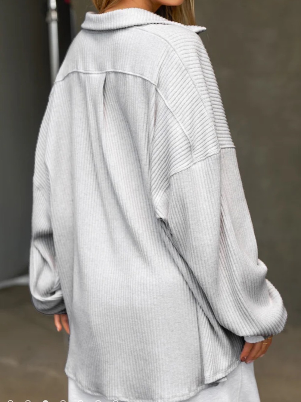 Joah Brown OVERSIZED PULLOVER WITH A PLUNGING COLLARED NECKLINE - Picture 2 of 10